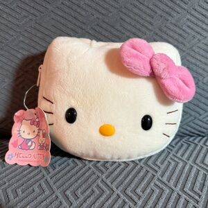 Sanrio Hello Kitty Fuzzy Head Vintage 2002 CD / DVD Case Holder Zipper 16CD